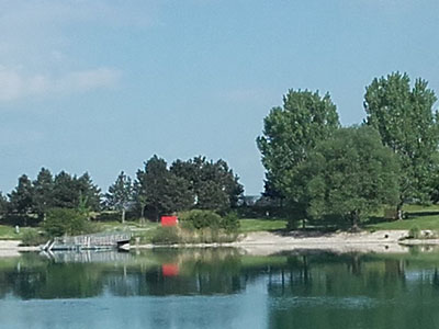 Foto vom Gerasdorfer Badeteich wo das Sommerkino stattfindet